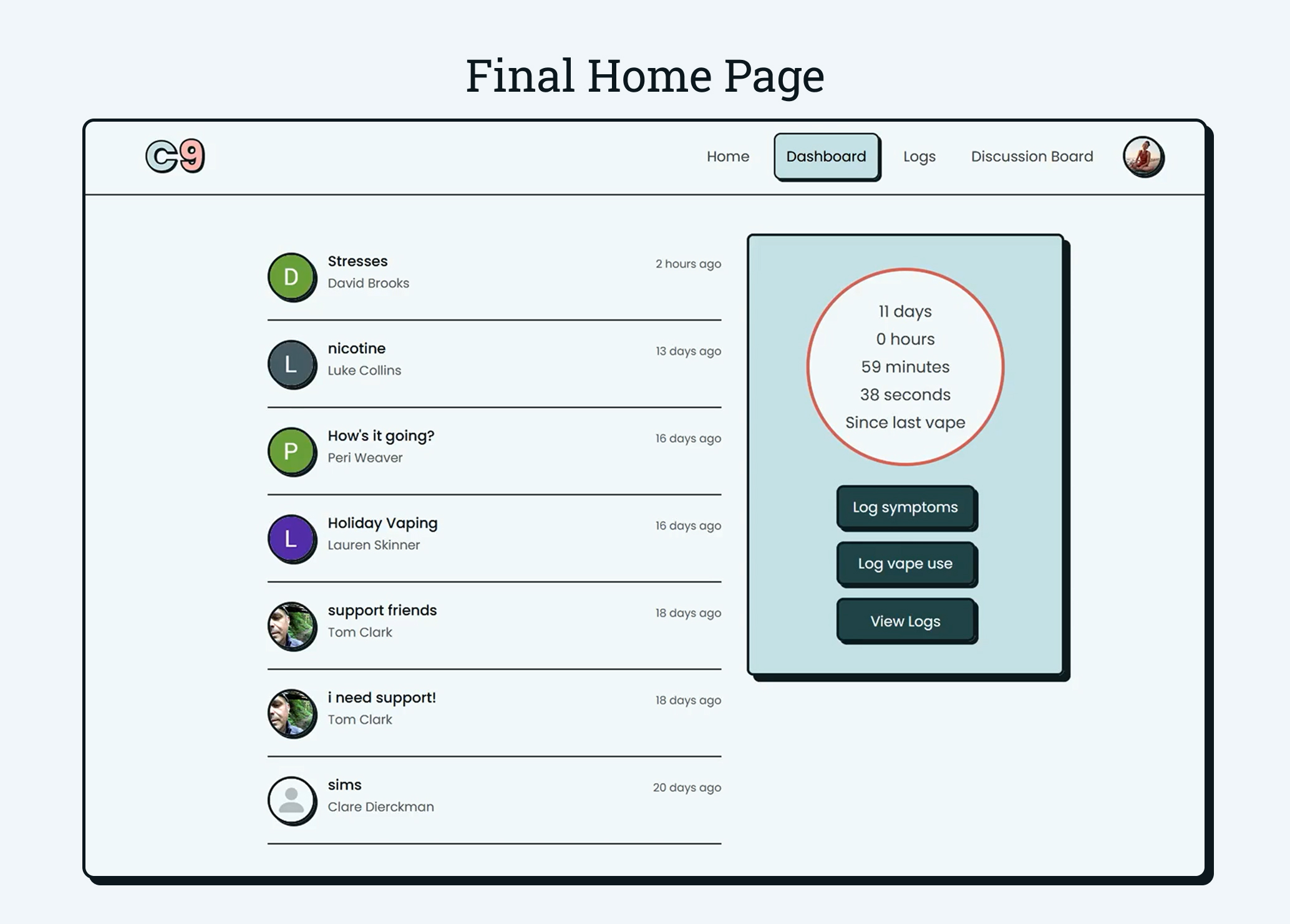 Home Page Final Design